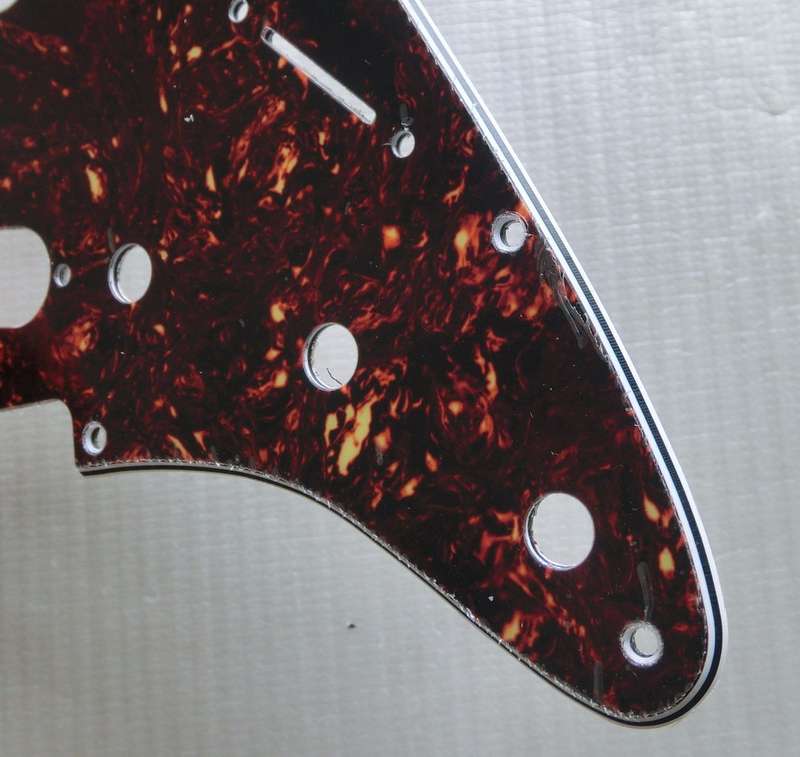 S/S/S Brown Tortoise Shell 3ply Strat Style Pickguard