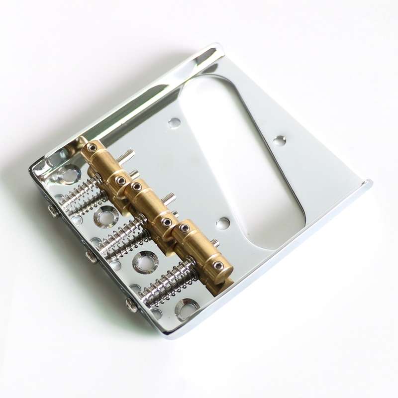 Vintage Ashtray Style Telecaster Guitar Bridge with 3 Brass Saddles