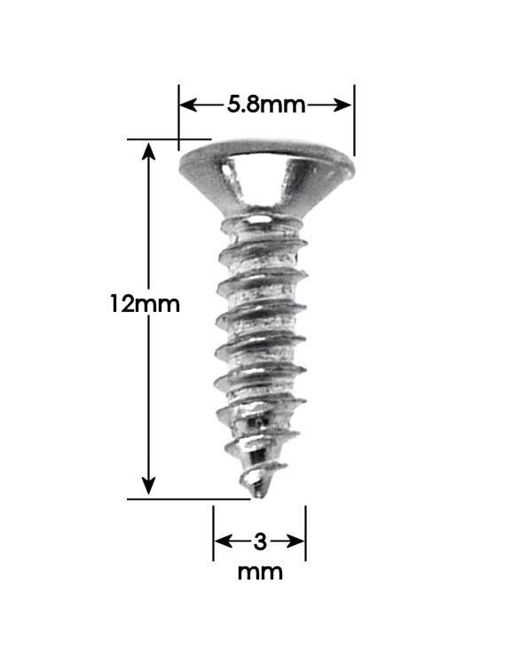 2.5mm x 12mm Pickguard/Backplate Screw (Gibson Size)