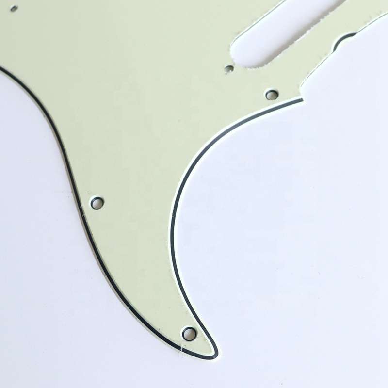 S/S/S Mint Green 3ply Strat Style Pickguard Vintage '62 with scoop