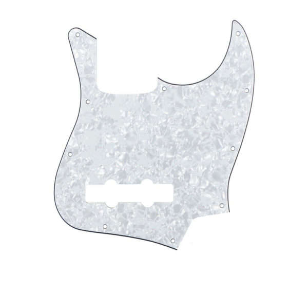White Pearloid Jazz Bass Pickguard