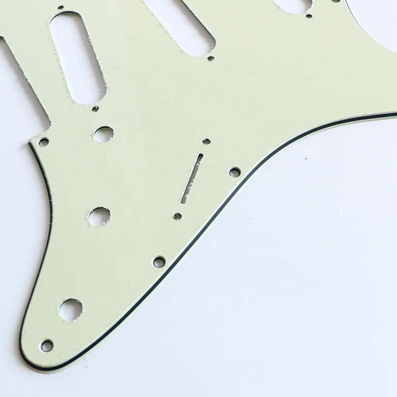 S/S/S Mint Green 3ply Strat Style Pickguard Vintage '62 with scoop