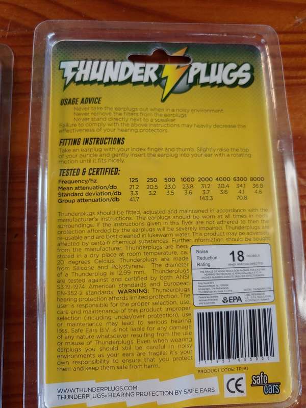 Thunder Plugs Music Ear Plugs