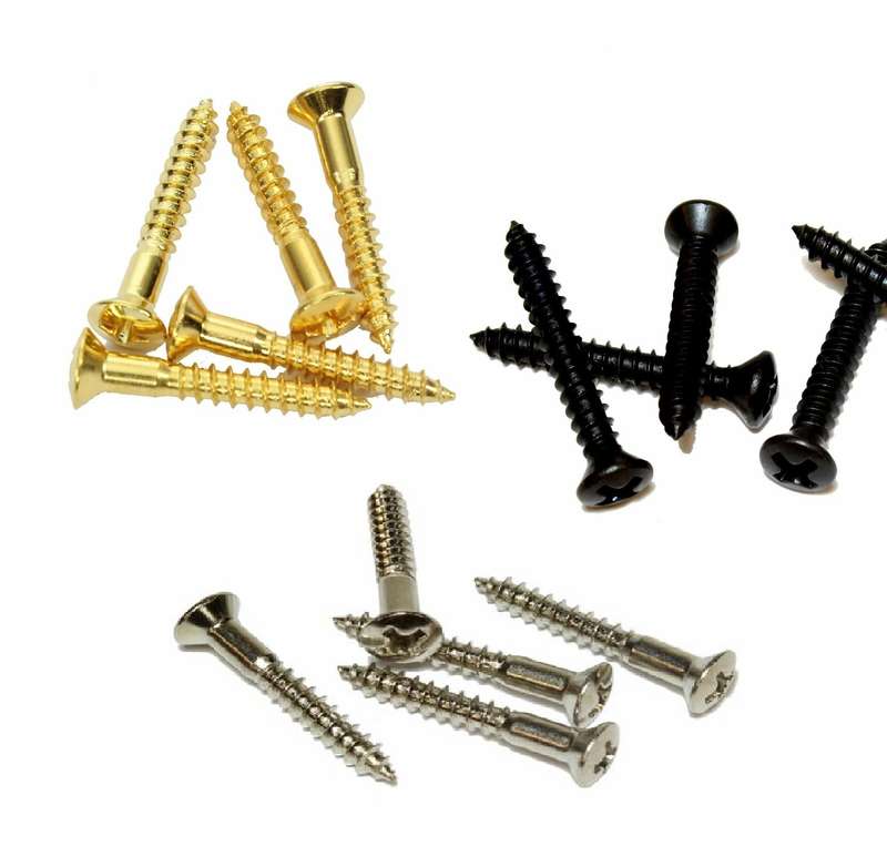 Guitar Bridge Screws for Telecaster bridge or Strap Button (each)