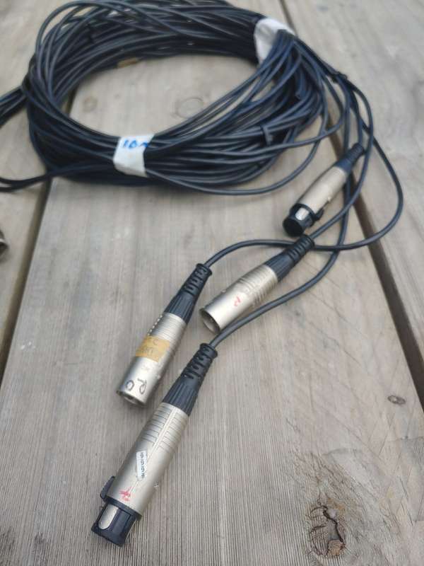 4 x 10m XLR Male - XLR Female (used)