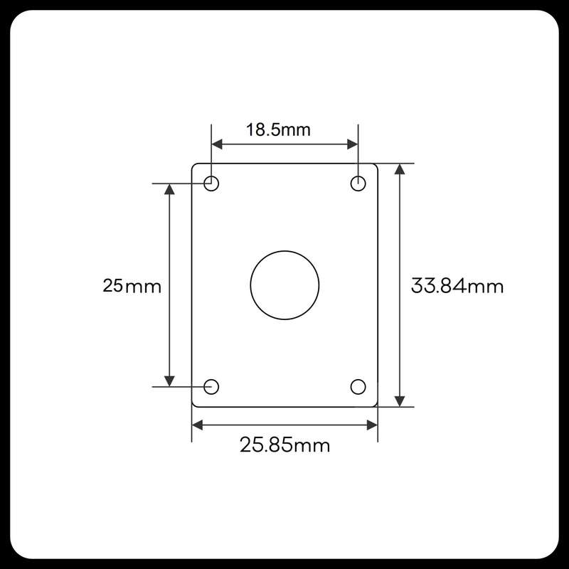 Rectangle Flat Plastic Jack Plate Cover