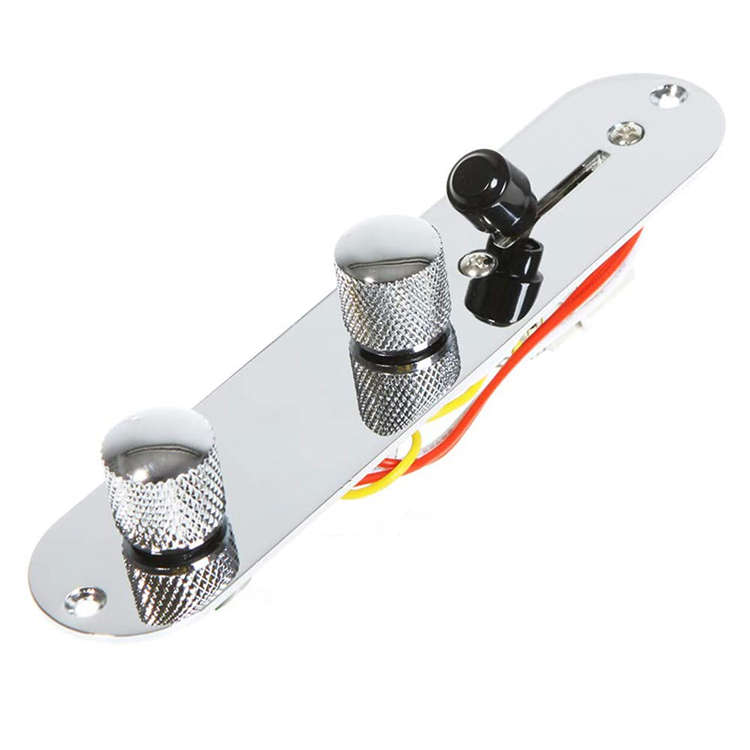 Pre-wired Telecaster Control Plate - Chrome