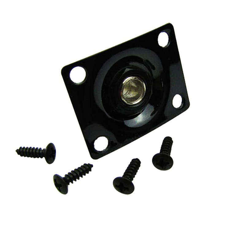 Curved Metal Square Guitar Jack Plate with Jack