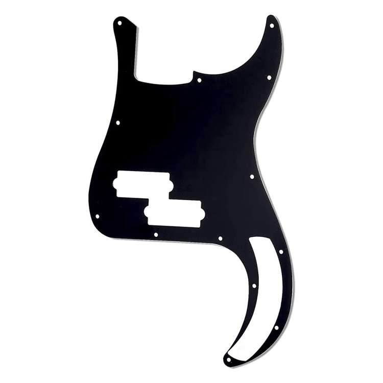 Black 3-ply Precision Bass Pickguard (Left Hand)