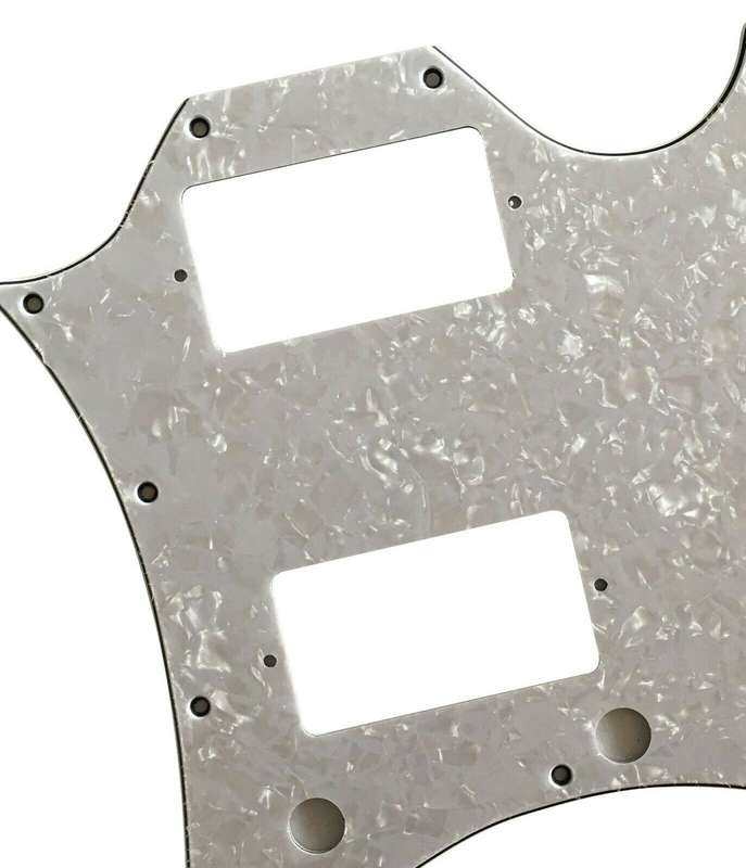 Vintage White Perloid Full size SG guitar pickguard 