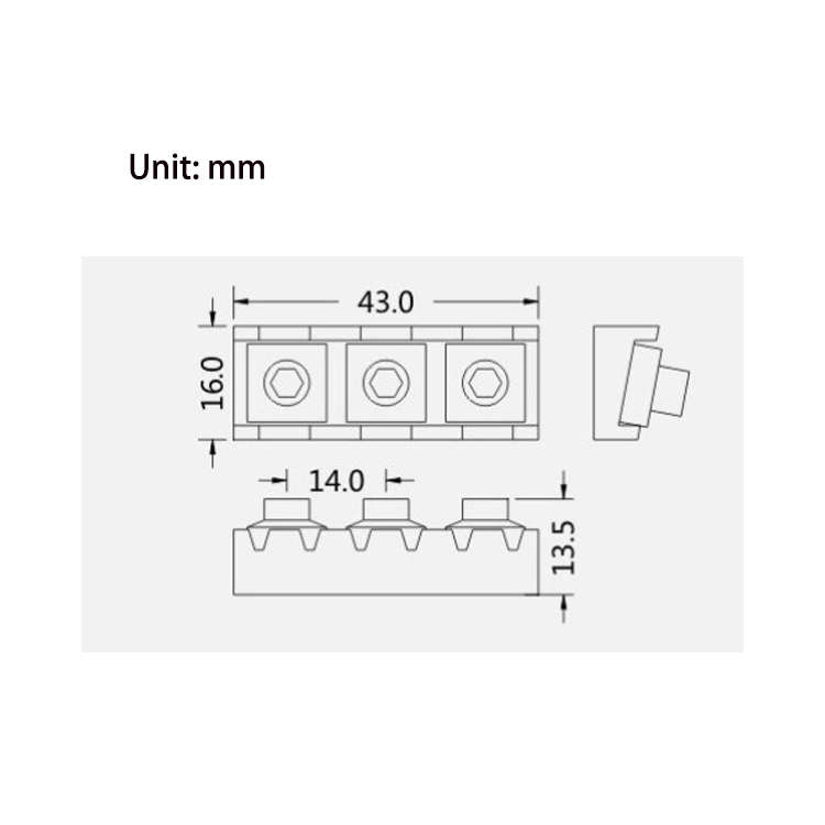 Guitar Floyd Rose type Tremolo Locking Nut 43mm