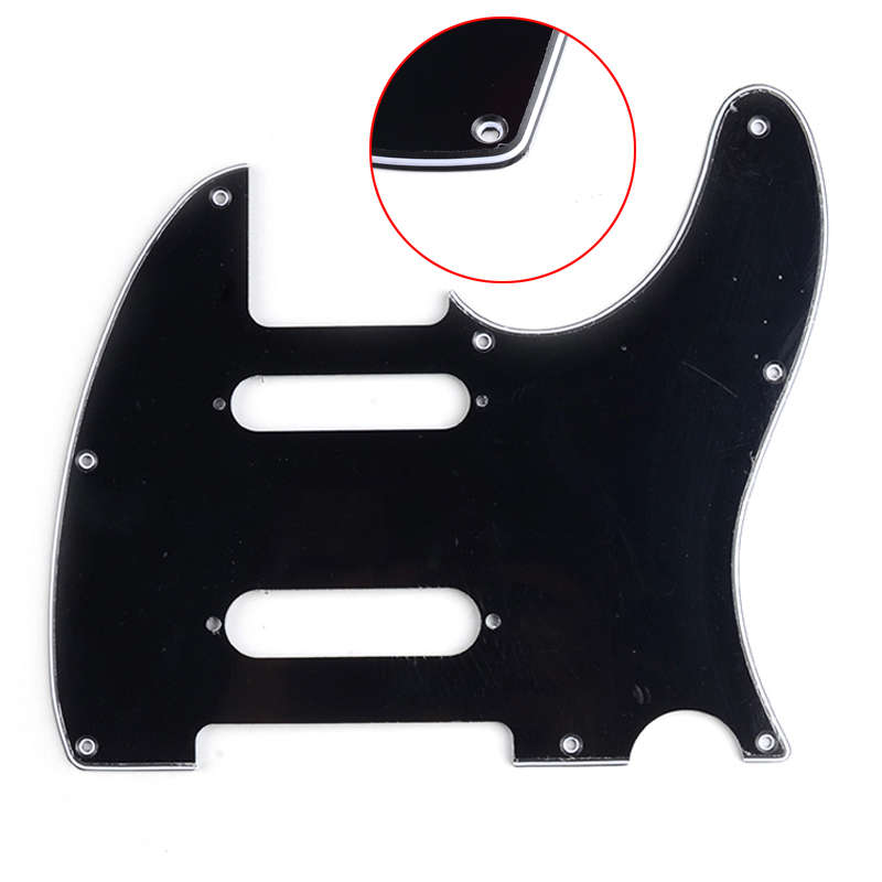 Black 3ply Nashville Telecaster Pickguard