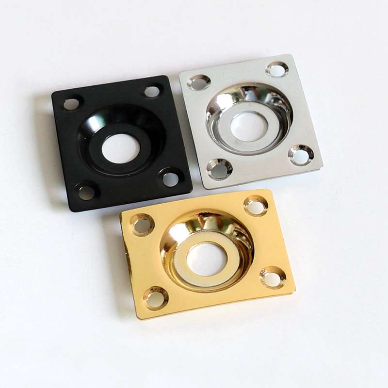 Curved Rectangle Metal Guitar Jack Plate