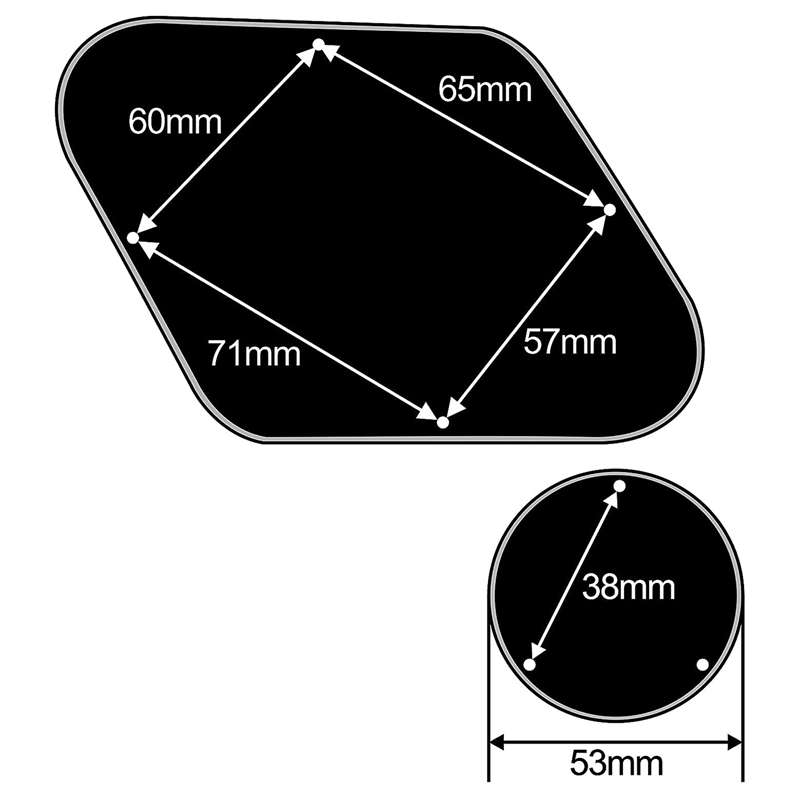 Black Les Paul Back Cover Plate