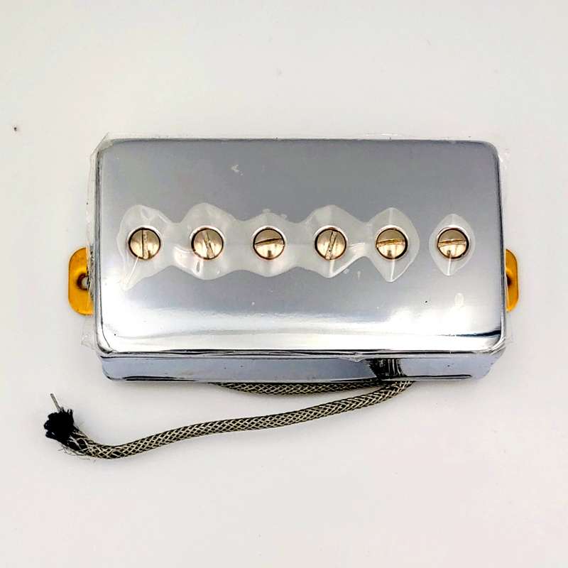 Chrome Karman P90 AlNiCo 5 Humbucker Sized Guitar Pickup (Single)