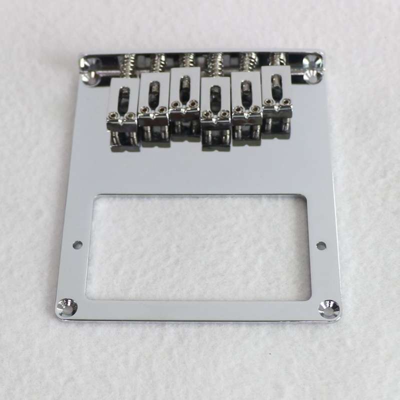 Humbucker rout Telecaster Guitar Bridge with 6 Saddles - Chrome