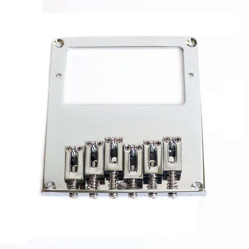 Humbucker rout Telecaster Guitar Bridge with 6 Saddles - Chrome