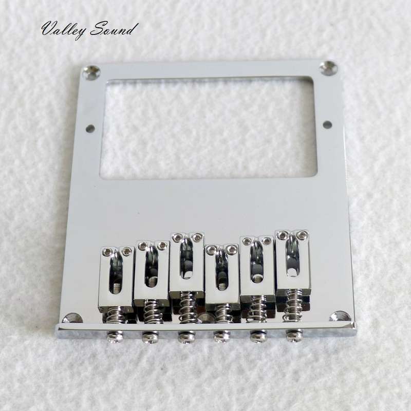 Humbucker rout Telecaster Guitar Bridge with 6 Saddles - Chrome