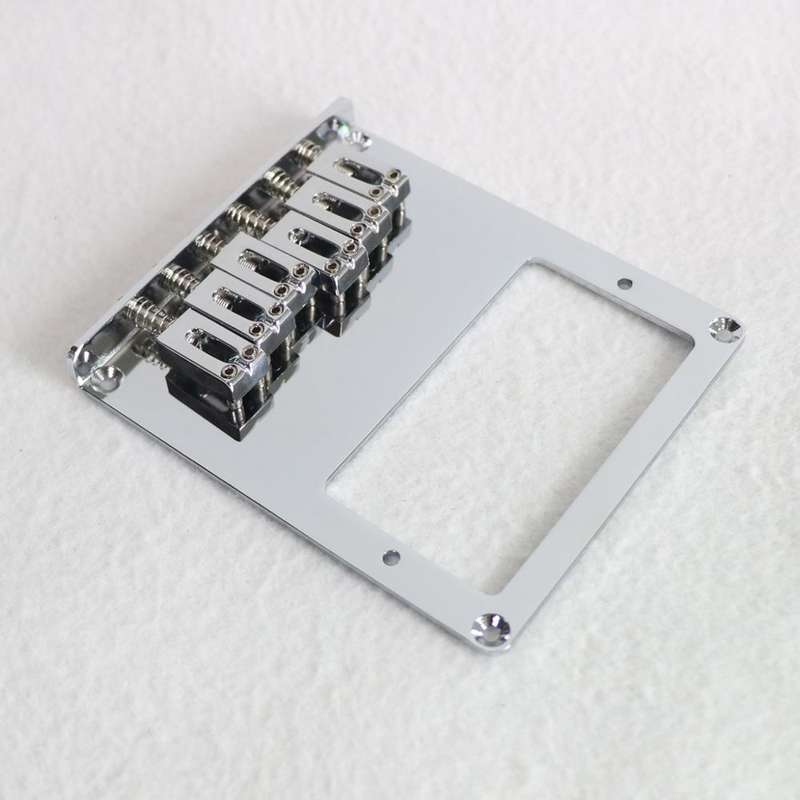 Humbucker rout Telecaster Guitar Bridge with 6 Saddles - Chrome