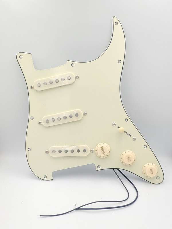Prewired Pickguard Loaded  with Alnico 5 Single Coil Pickups - Mint Green