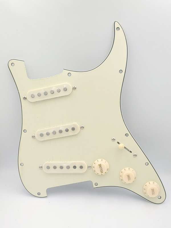 Prewired Pickguard Loaded  with Alnico 5 Single Coil Pickups - Mint Green