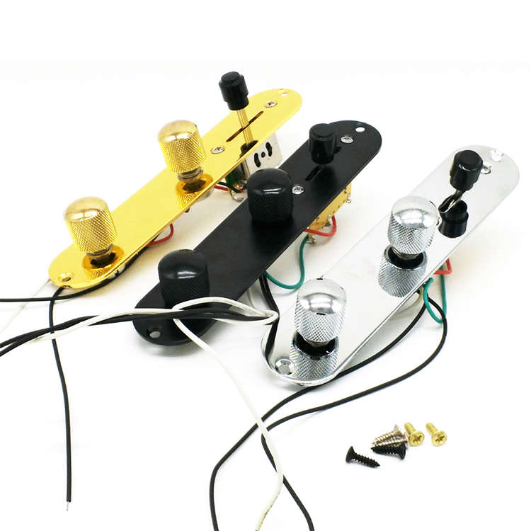 Pre-wired Telecaster Control Plate with Mini pots - Gold