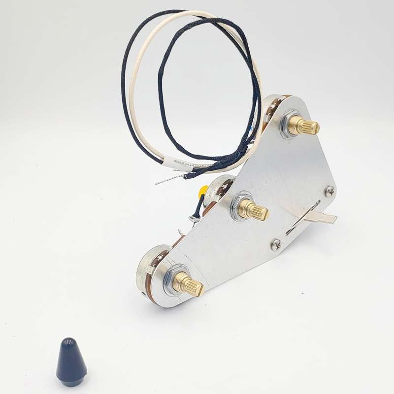 S/S/S Prewired Electronic Assembly for Stratocaster Guitars with trebble bleed mod - Solder-in