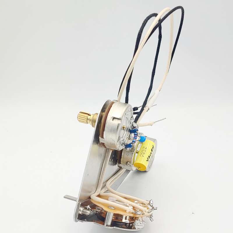 S/S/S Prewired Electronic Assembly for Stratocaster Guitars with trebble bleed mod - Solder-in