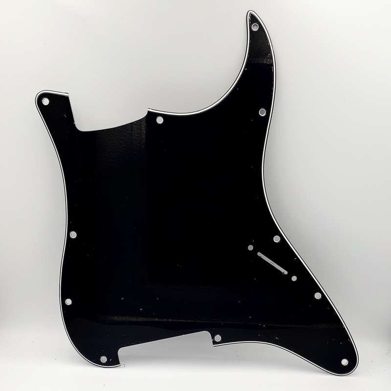 Black Blank 3ply Strat Style Pickguard With Switch Routing