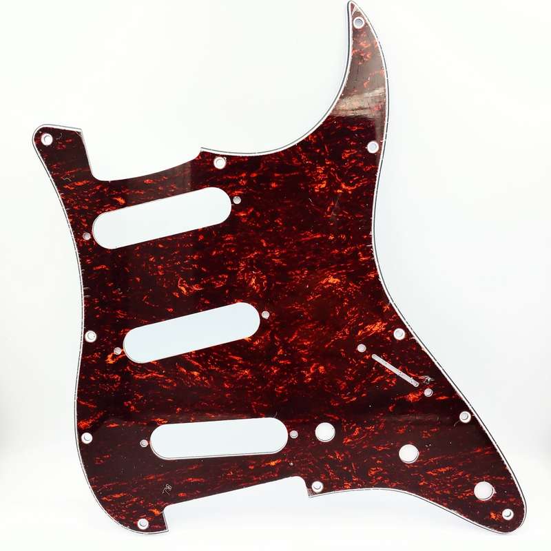 S/S/S Tortoiseshell 3ply Strat Style Pickguard