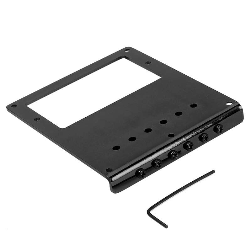 Humbucker rout Telecaster Guitar Bridge with 6 Saddles - Black
