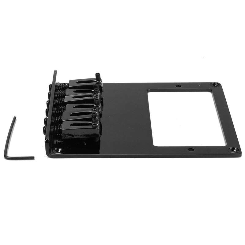 Humbucker rout Telecaster Guitar Bridge with 6 Saddles - Black