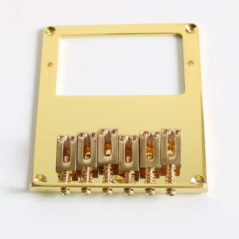 Humbucker rout Telecaster Guitar Bridge with 6 Saddles - Gold