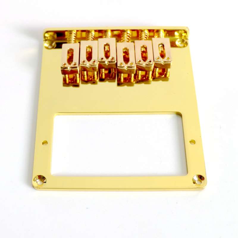 Humbucker rout Telecaster Guitar Bridge with 6 Saddles - Gold