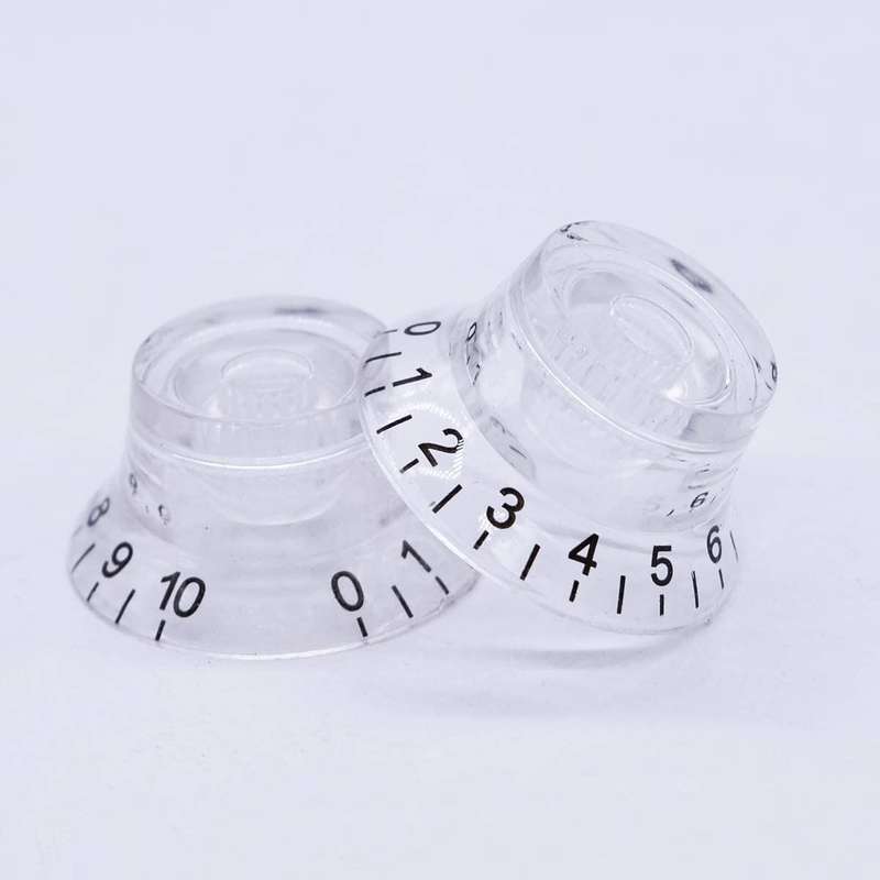 Clear Gibson Top Hat style replacement knob
