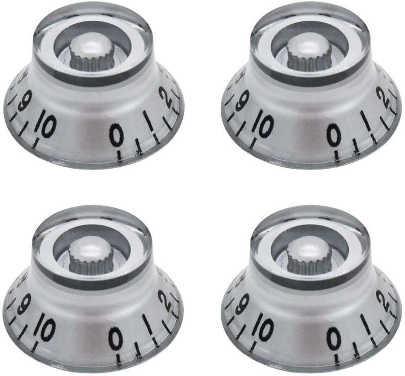 Silver Gibson Top Hat style replacement knob