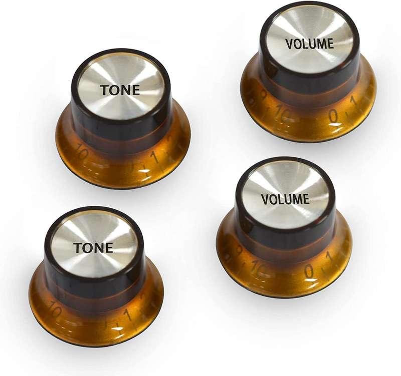 Brown Top Hat Gibson style replacement knob set - 2 Volume, 2 Tone