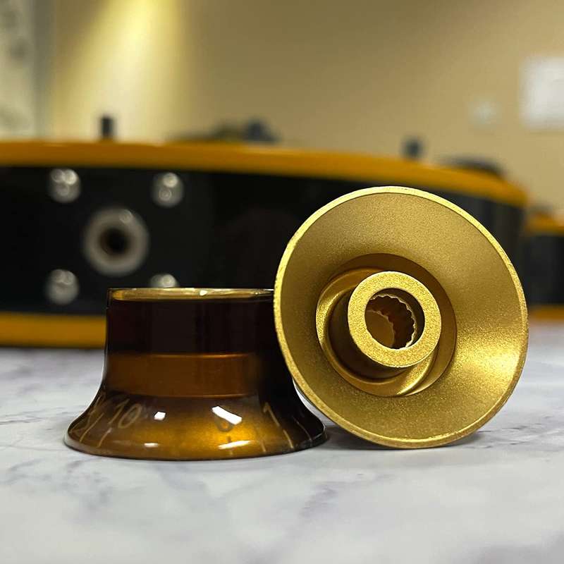 Brown Top Hat Gibson style replacement knob set - 2 Volume, 2 Tone