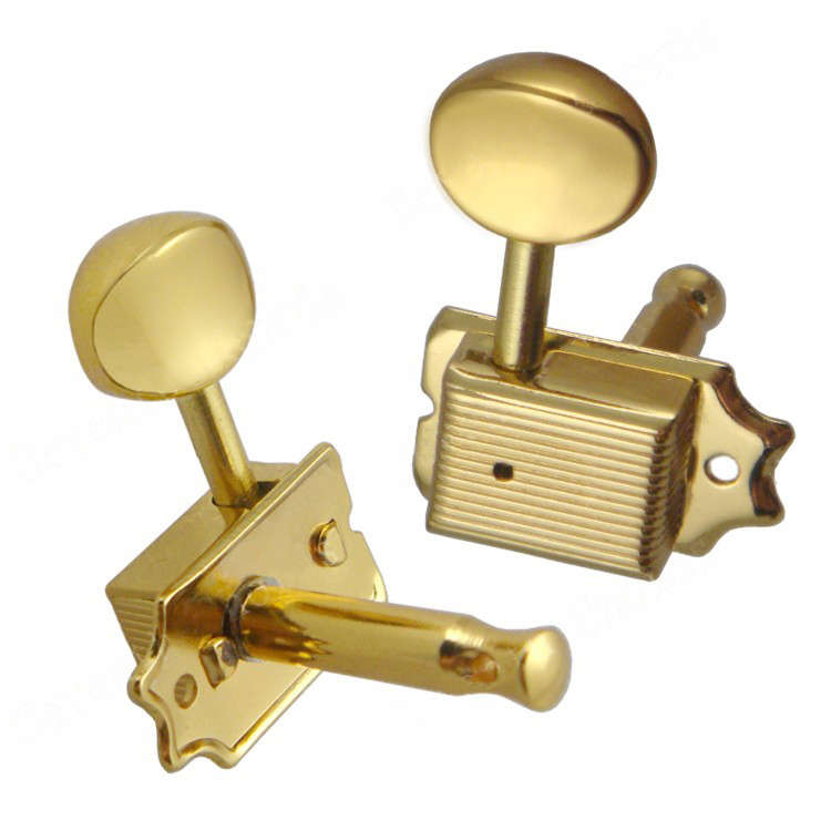 Gold Vintage Kluson Style Tuners Set of 6 Right - Hole through posts