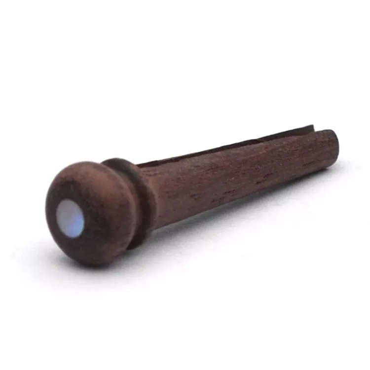 Rosewood Bridge Pin with 3mm Abalone Shell Dot for Acoustic Guitars (Single)