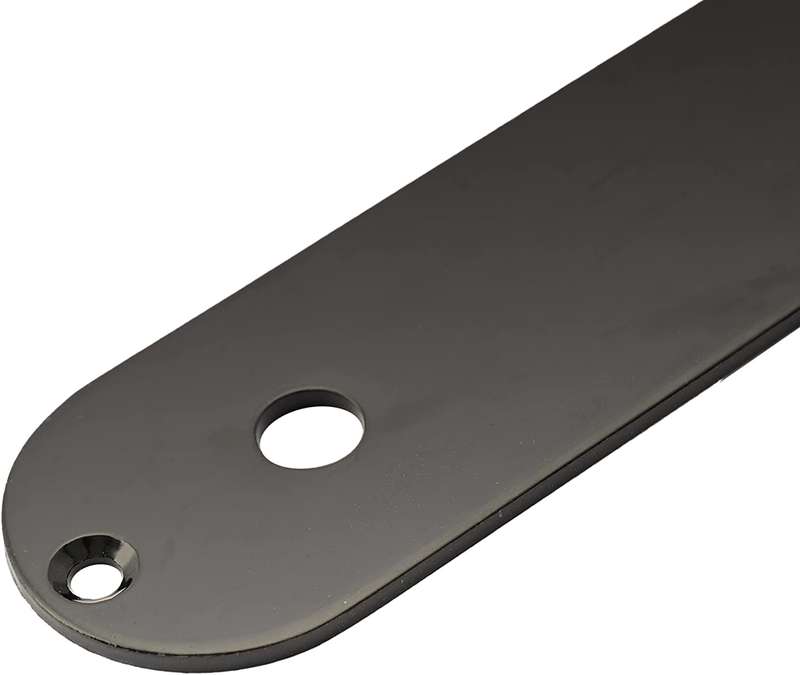 Black Control plate replacement for telecaster guitar 32mm wide (9mm Pot holes)