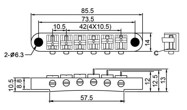Nashville Style Tune-O-Matic Bridge and Tail piece