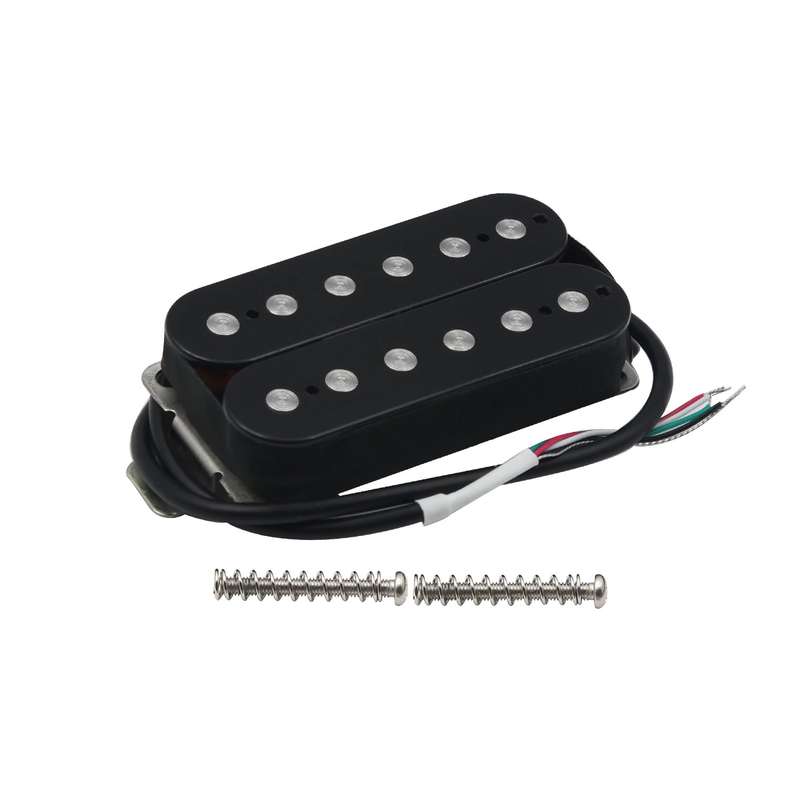 Black Karman AlNiCo 5 Humbucker Guitar Pickup with Fixed Studs (Single)