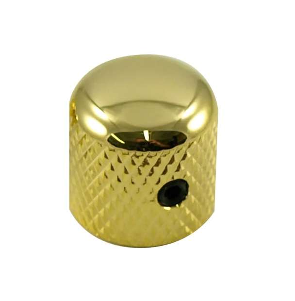 Gold Metal Knob with Tightening Screw for Solid Shaft Potentiometers (single)