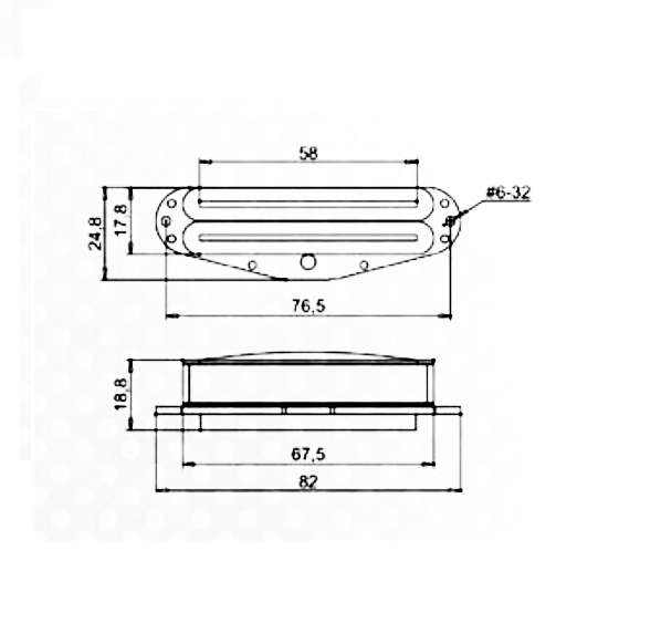 Karman KR15 Dual Rail Medium output AlNiCo 5 pickup (single)