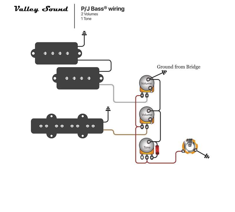 Pre-wired Jazz Bass or PJ Bass Electronics (Solderless)