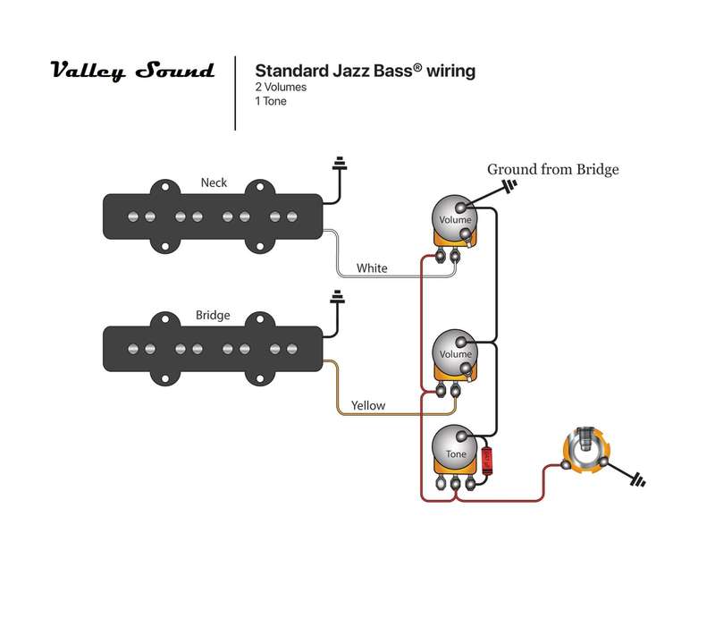 Pre-wired Jazz Bass or PJ Bass Electronics