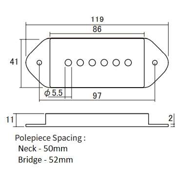 Dog Ear P90 Pickup Cover (Single)