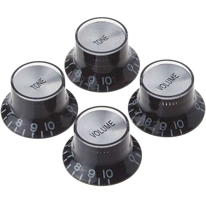 Black Top Hat Gibson style replacement knob single - Volume