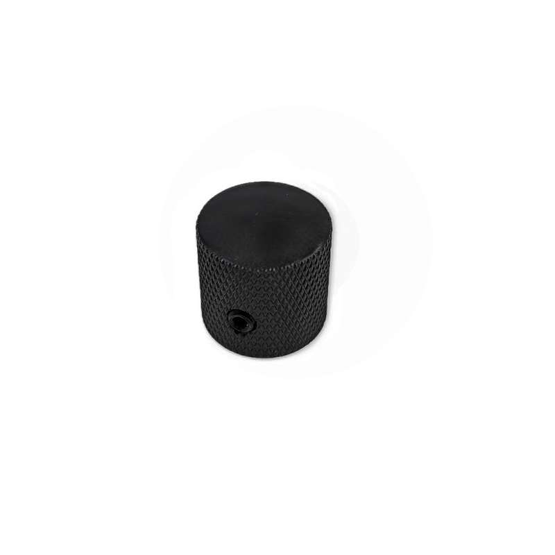 Black Metal Knob with Tightening Screw for Solid Shaft Potentiometers (single)